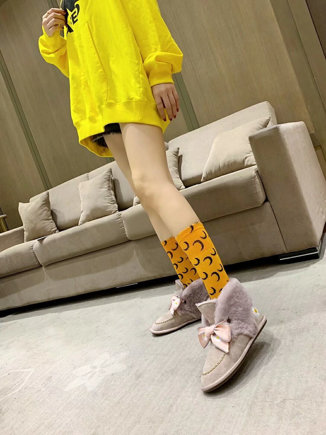 Daisy Chain & Ribbon Footwear – Blush Pink | 7888