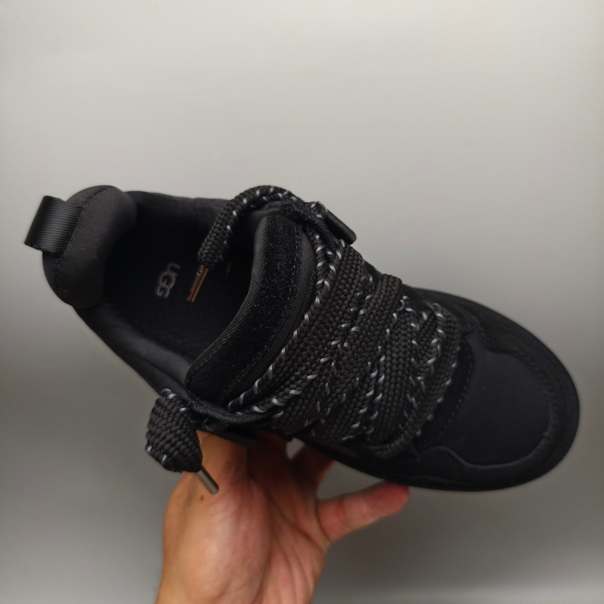 Black Chunky Platform Lace-Up Sneakers | 1541