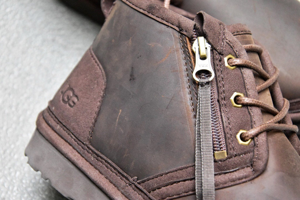 Men’s Crazy Horse Leather Zip-Up Shoes – 3883