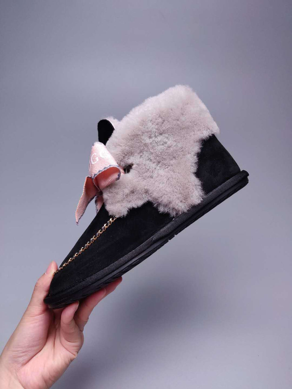 Daisy Chain & Ribbon Footwear – Black | 7888