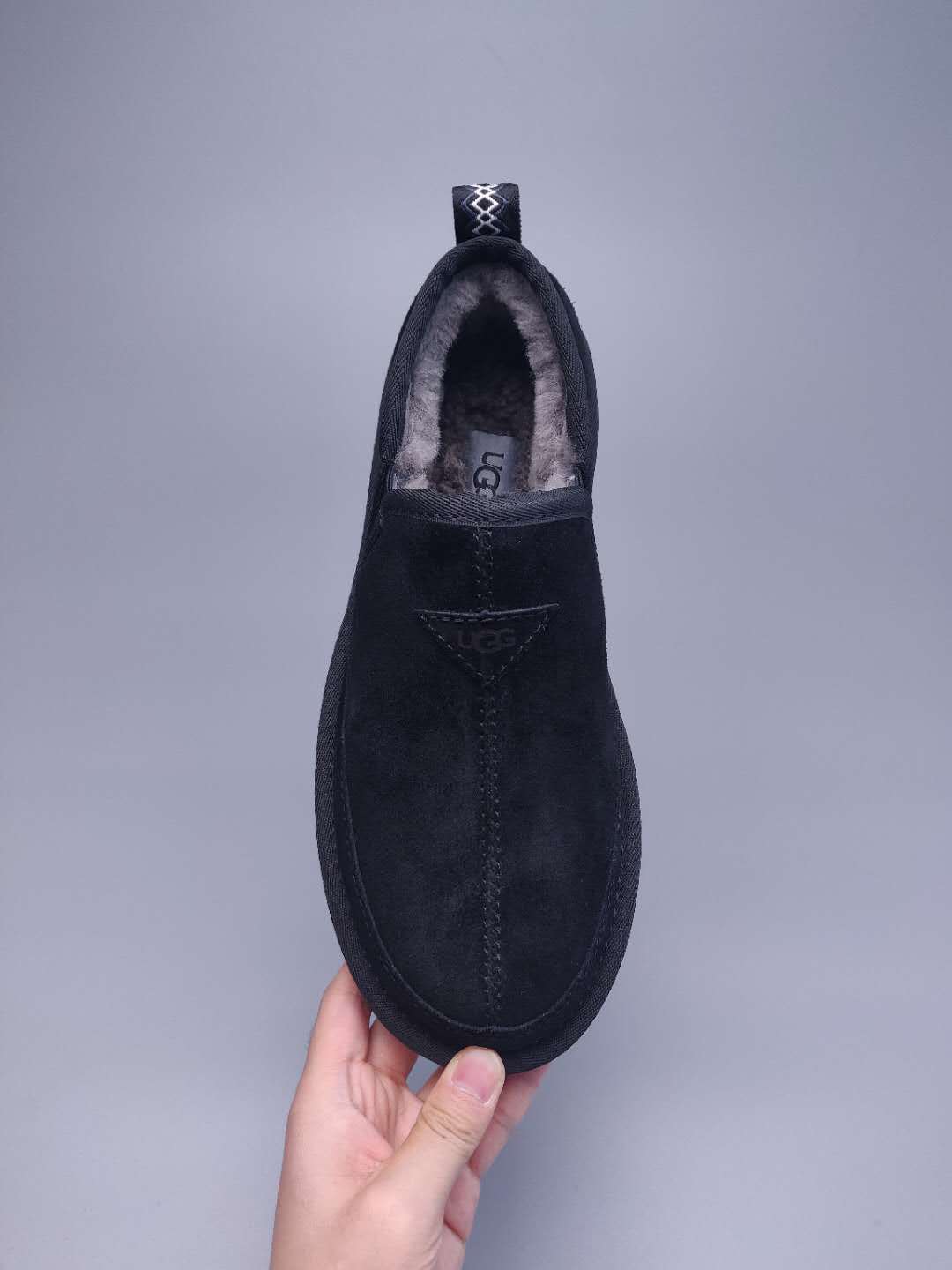 Black Men's Low-Top Slip-On Shoes | 3455