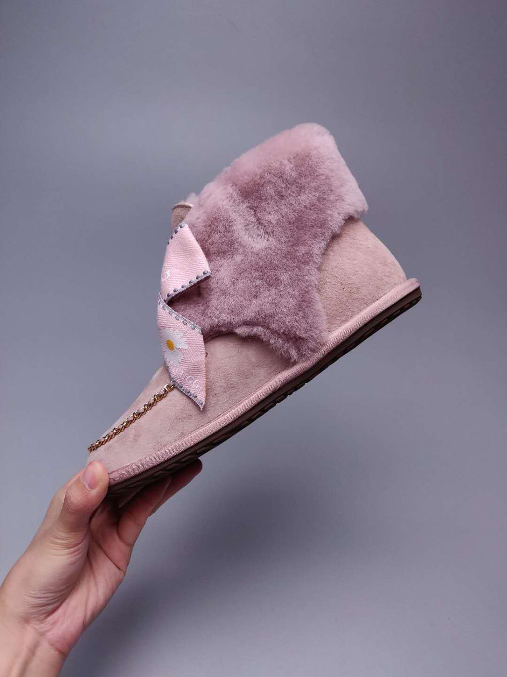 Daisy Chain & Ribbon Footwear – Blush Pink | 7888