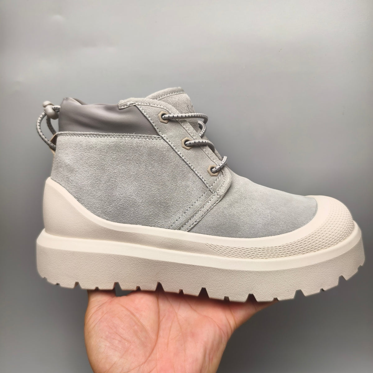 Light Gray Casual High-Top Shoes – 3991