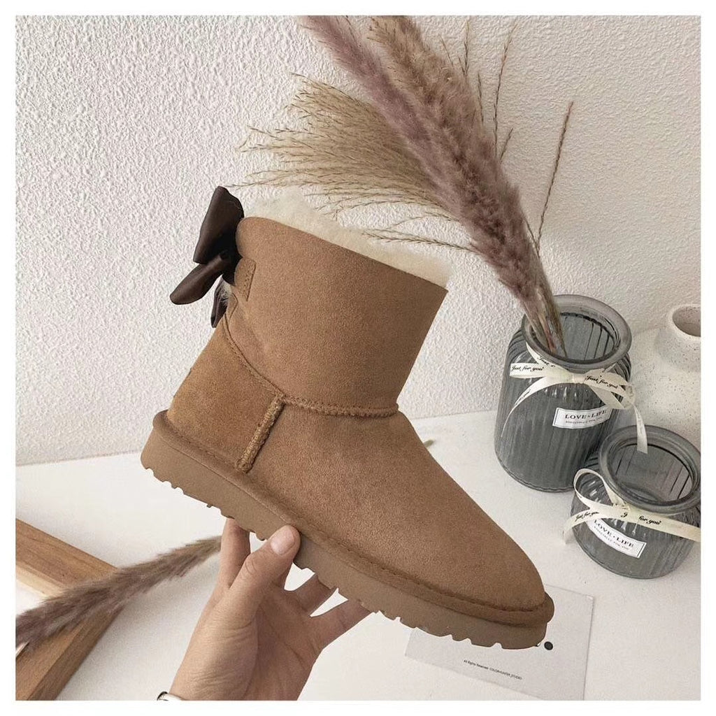 Chestnut Bow-Detail Ankle Boots | 3130