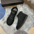 Black Men's Lace-Up Casual Shoes | 2991