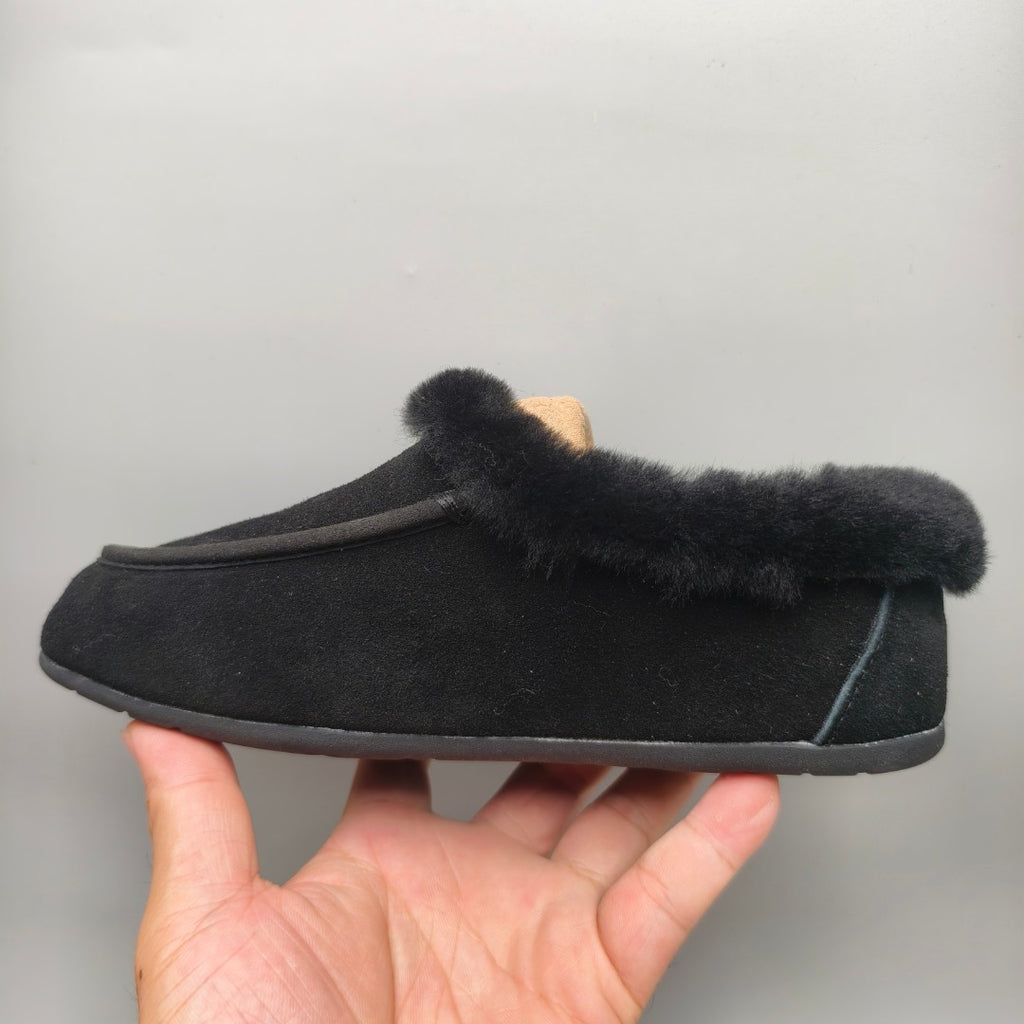 Black Slip-On Casual House Shoes | 1391