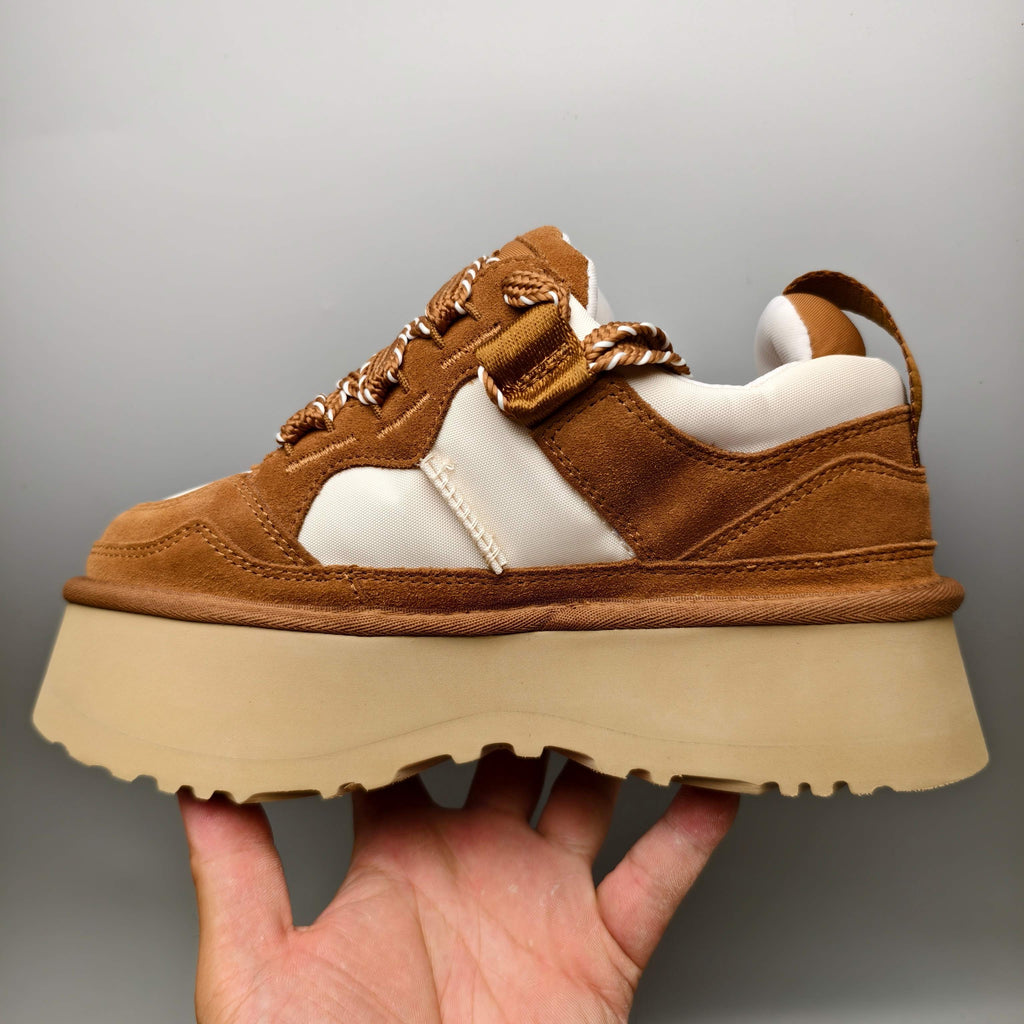 Chestnut Chunky Platform Lace-Up Sneakers | 1541