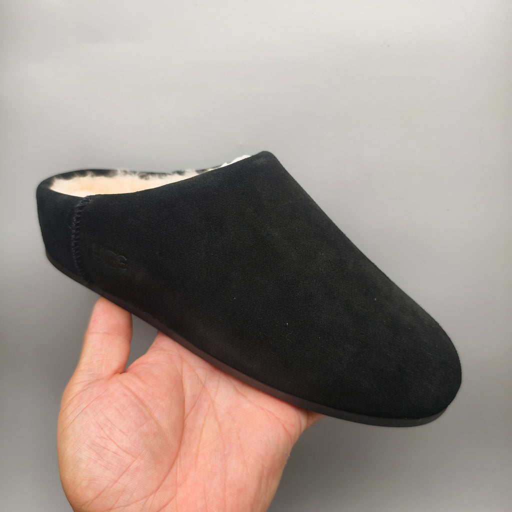 Black Slip-On Casual House Shoes | 1390