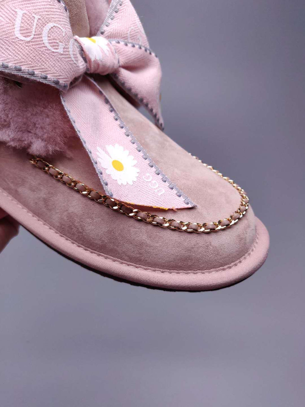Daisy Chain & Ribbon Footwear – Blush Pink | 7888