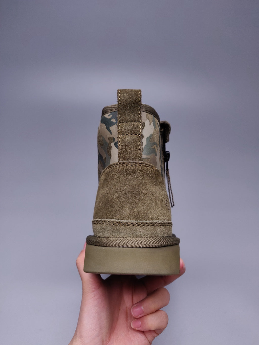Men’s Colorblock Camo Shoes in Army Green – 4193