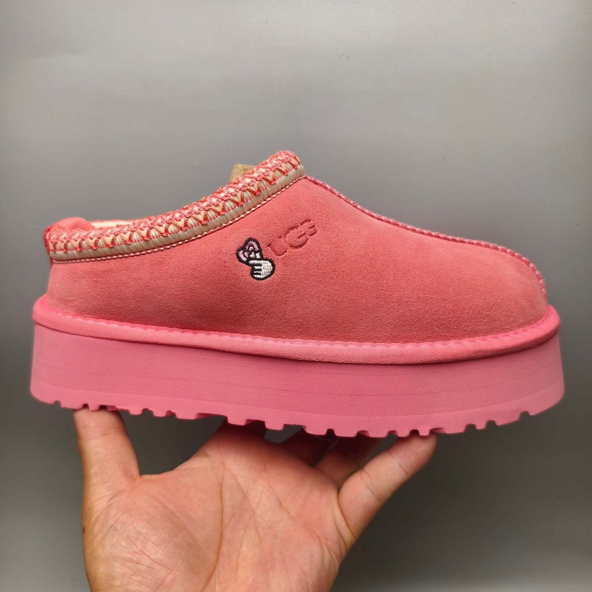 Fuchsia Folk-Inspired Platform Casual Shoes | 2553 / 2130