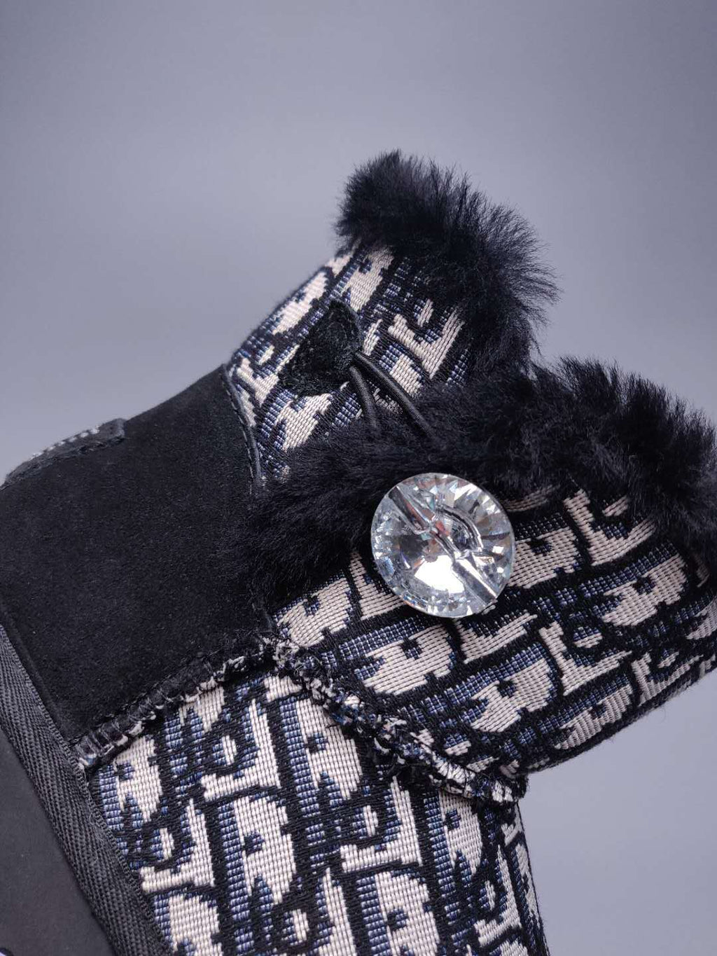 Textured Fabric Footwear – Black | 6554