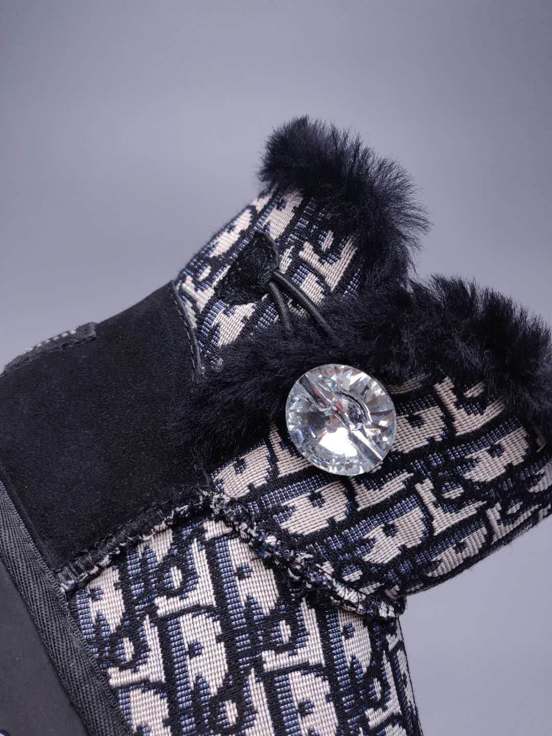 Textured Fabric Footwear – Black | 6554