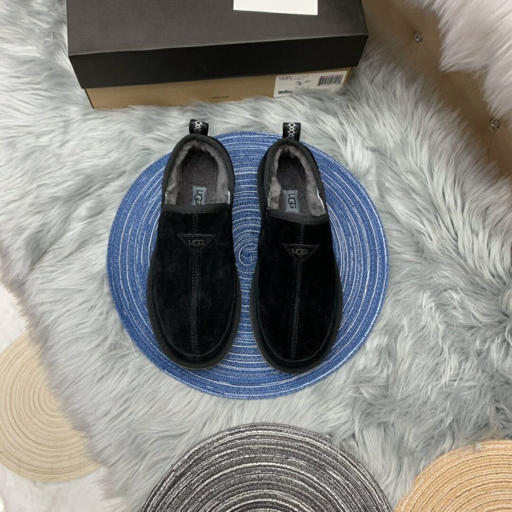 Black Men's Low-Top Slip-On Shoes | 3455