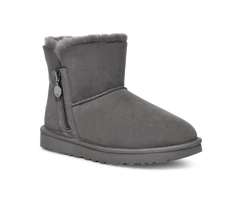 Gray Side-Zip Ankle Boots | 2481