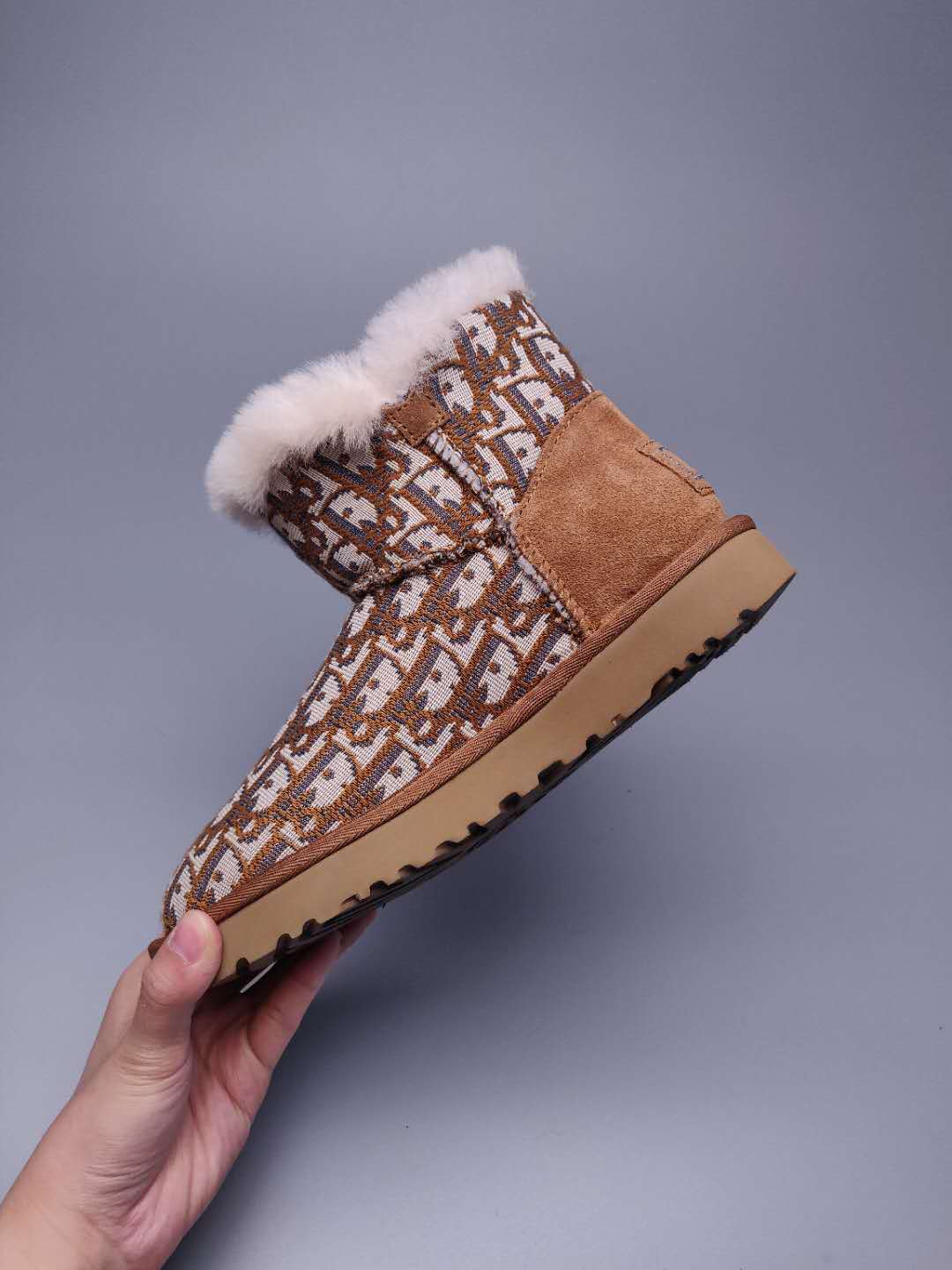 Textured Fabric Footwear – Chestnut | 6554