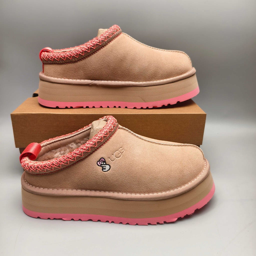 Pink Folk-Inspired Platform Casual Shoes | 2553 / 2130