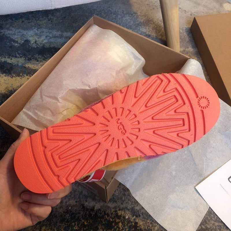 Yellow Colorblock Platform Sandals | 3490