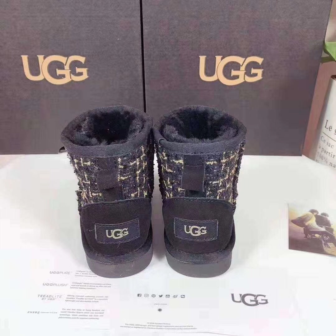 Kids’ Chic Black Snow Boots – 5854