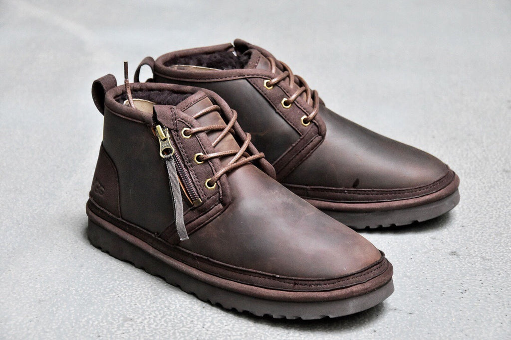 Men’s Crazy Horse Leather Zip-Up Shoes – 3883