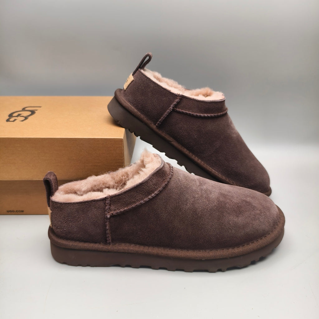 Women’s Classic Slip-On Shoes in Chocolate Brown – 3891