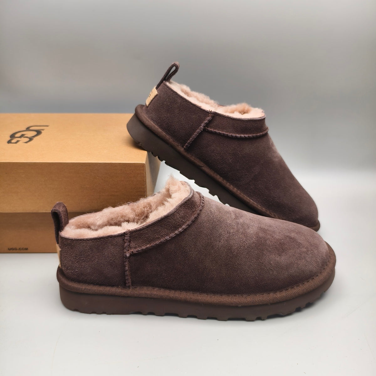Women’s Classic Slip-On Shoes in Chocolate Brown – 3891