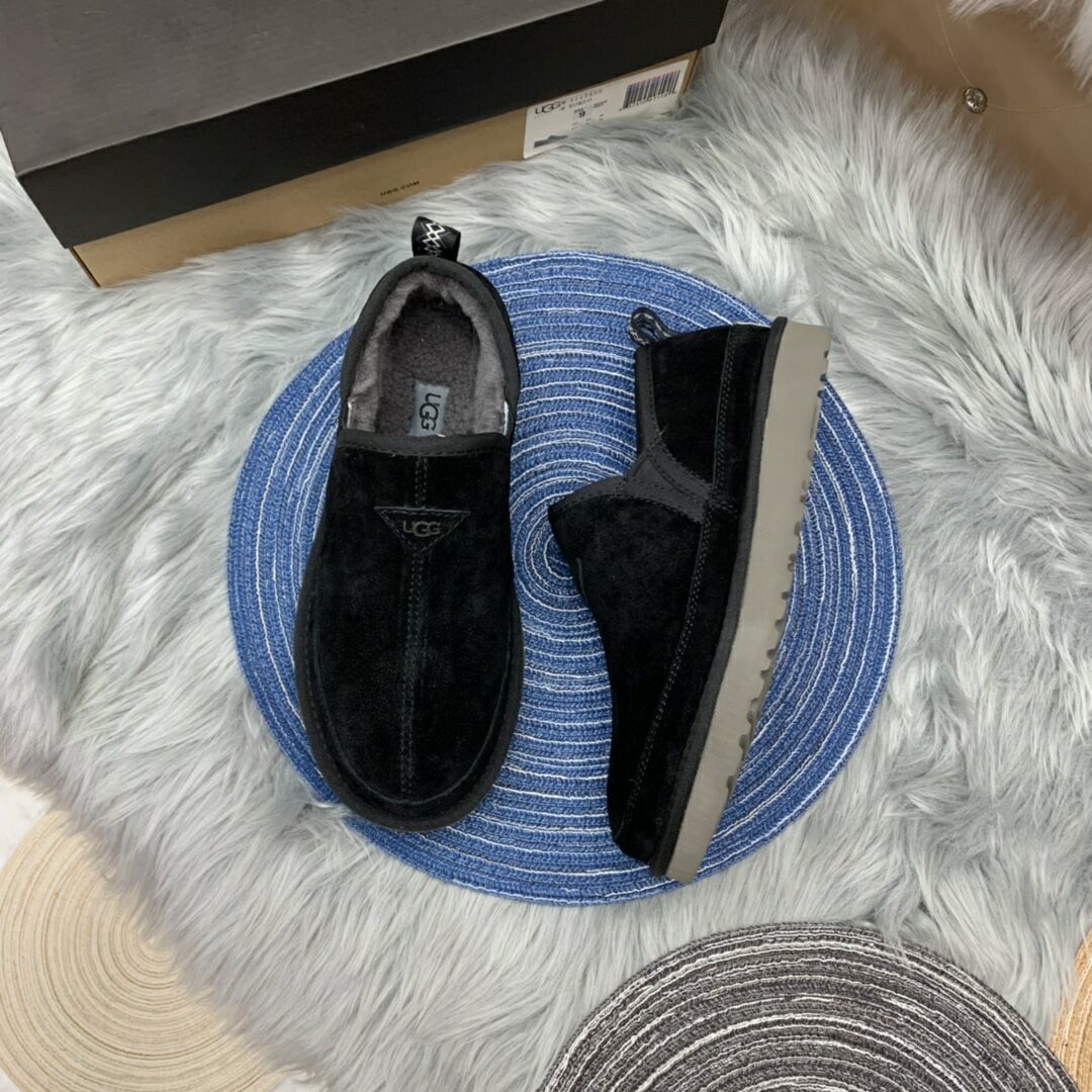 Black Men's Low-Top Slip-On Shoes | 3455