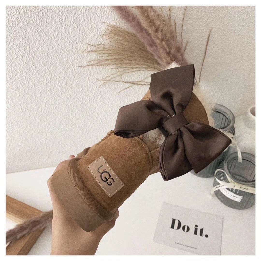 Chestnut Bow-Detail Ankle Boots | 3130