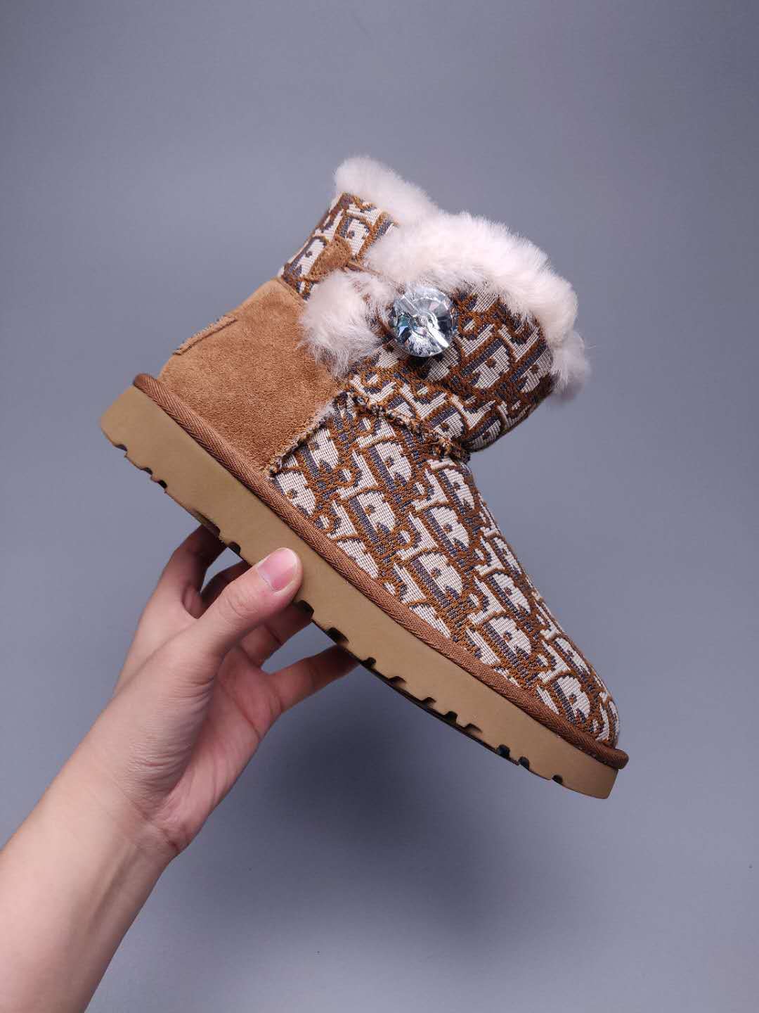 Textured Fabric Footwear – Chestnut | 6554