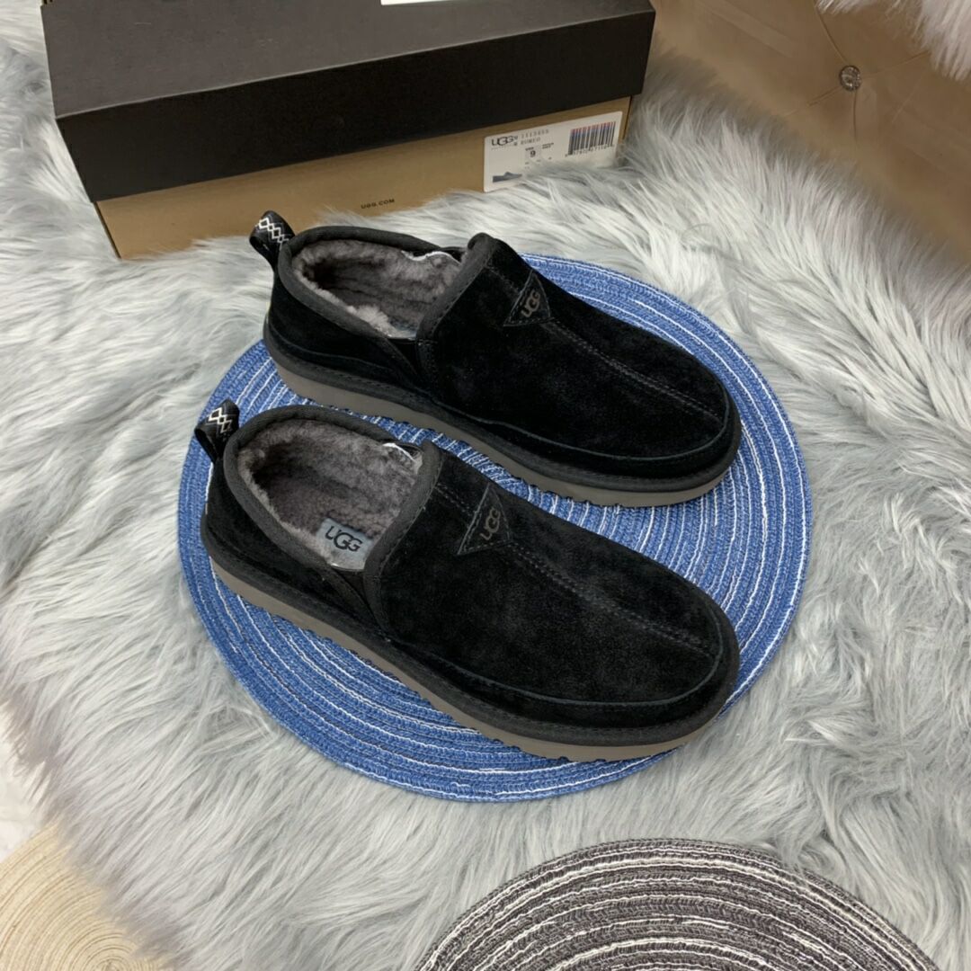 Black Men's Low-Top Slip-On Shoes | 3455
