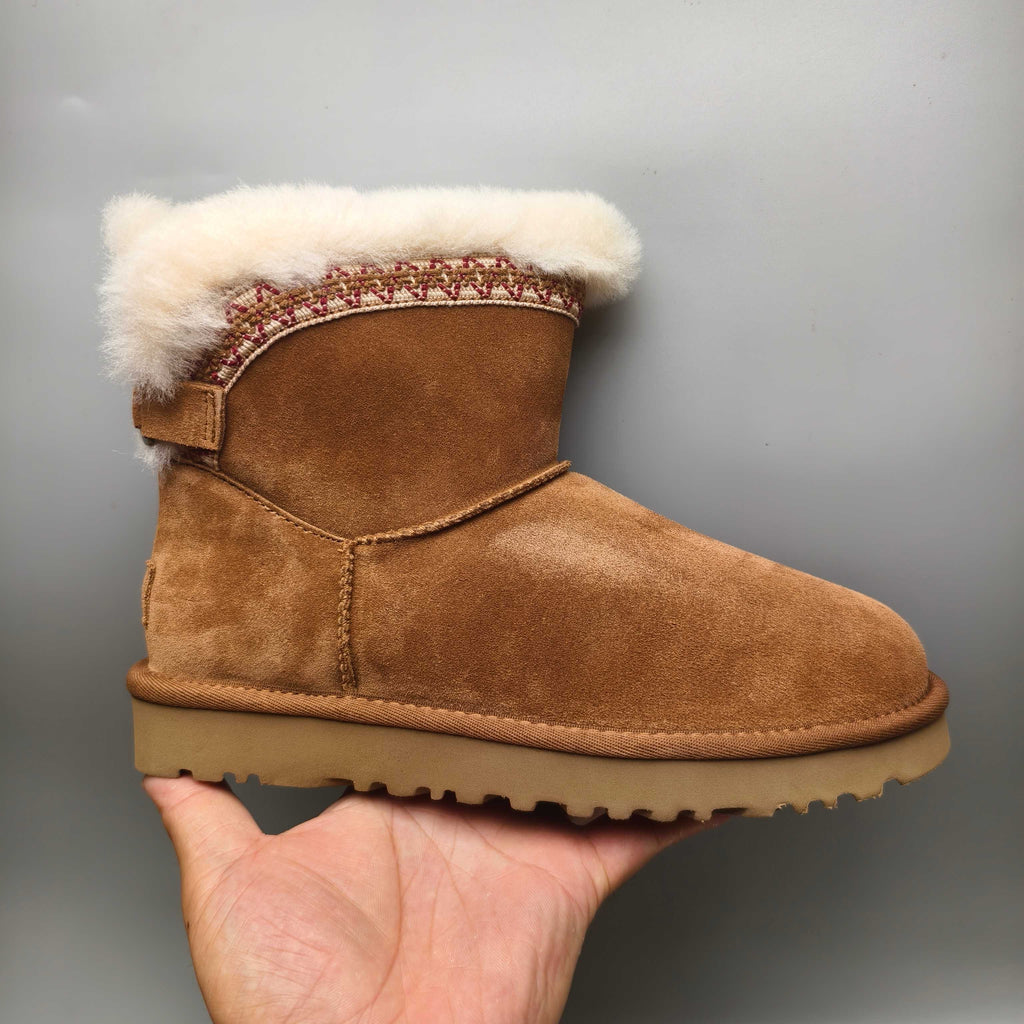 Chestnut Folk-Inspired Back-Strap Shoes – 4517