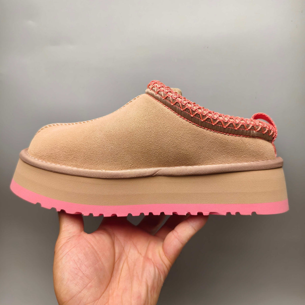 Pink Folk-Inspired Platform Casual Shoes | 2553 / 2130