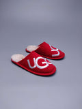 Bright Red Indoor Slippers with Oversized G Detail | 2593