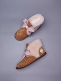 Daisy Chain & Ribbon Footwear – Chestnut | 7888