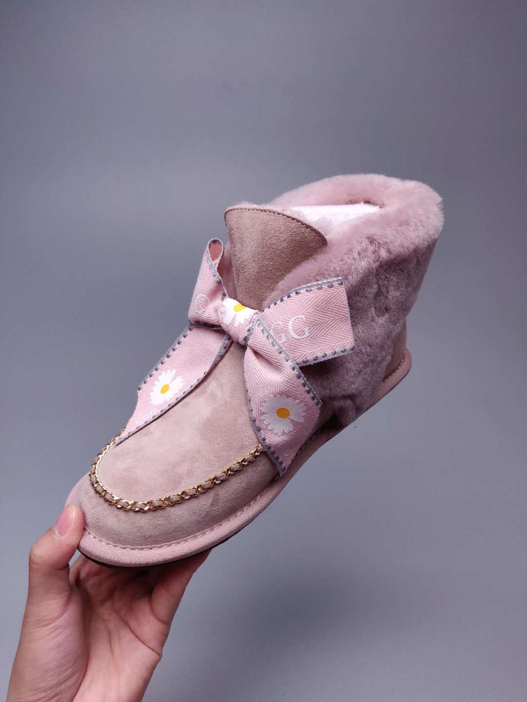 Daisy Chain & Ribbon Footwear – Blush Pink | 7888
