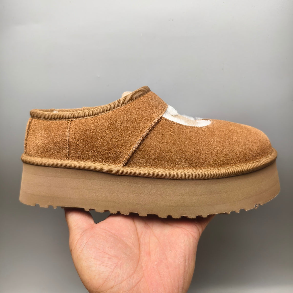 Platform Mary Jane Shoes – Chestnut | 7612